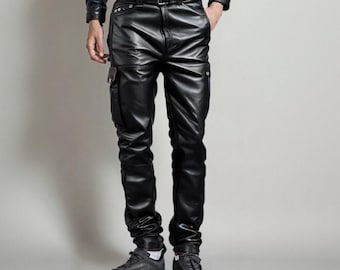 Handmade Leather Motorcycle Chaps: Unisex Denim Panel Biker Gear