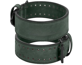 Ceinture à levier en cuir de vachette : haltérophilie pour salle de sport, soutien du dos