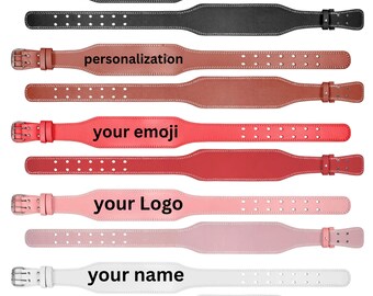 Cinto de levantamento de peso de couro de anime personalizado: suporte para as costas de academia feminino