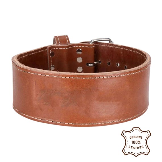 Handmade Leather Lifting Belt | Cowhide Powerlifting Belt, Single  Prong Buckle