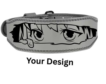 Custom Anime Leather Lever Belt: Personalized Powerlifting Weightlifting Gift