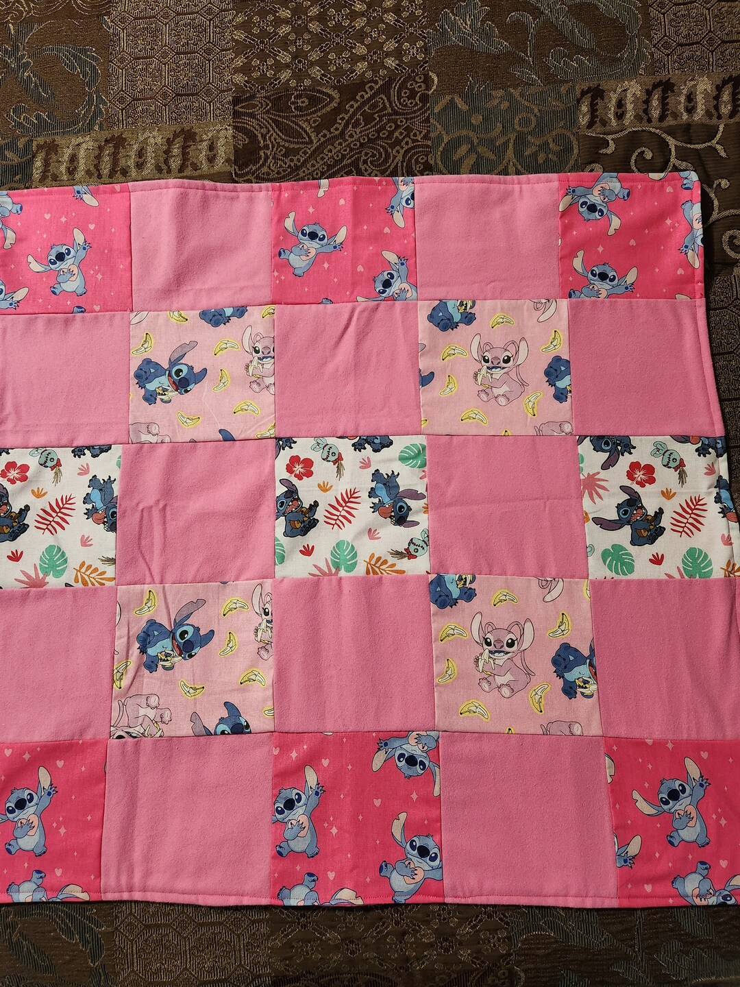 Pink Stitch and Angel Baby Toddler Blanket Etsy