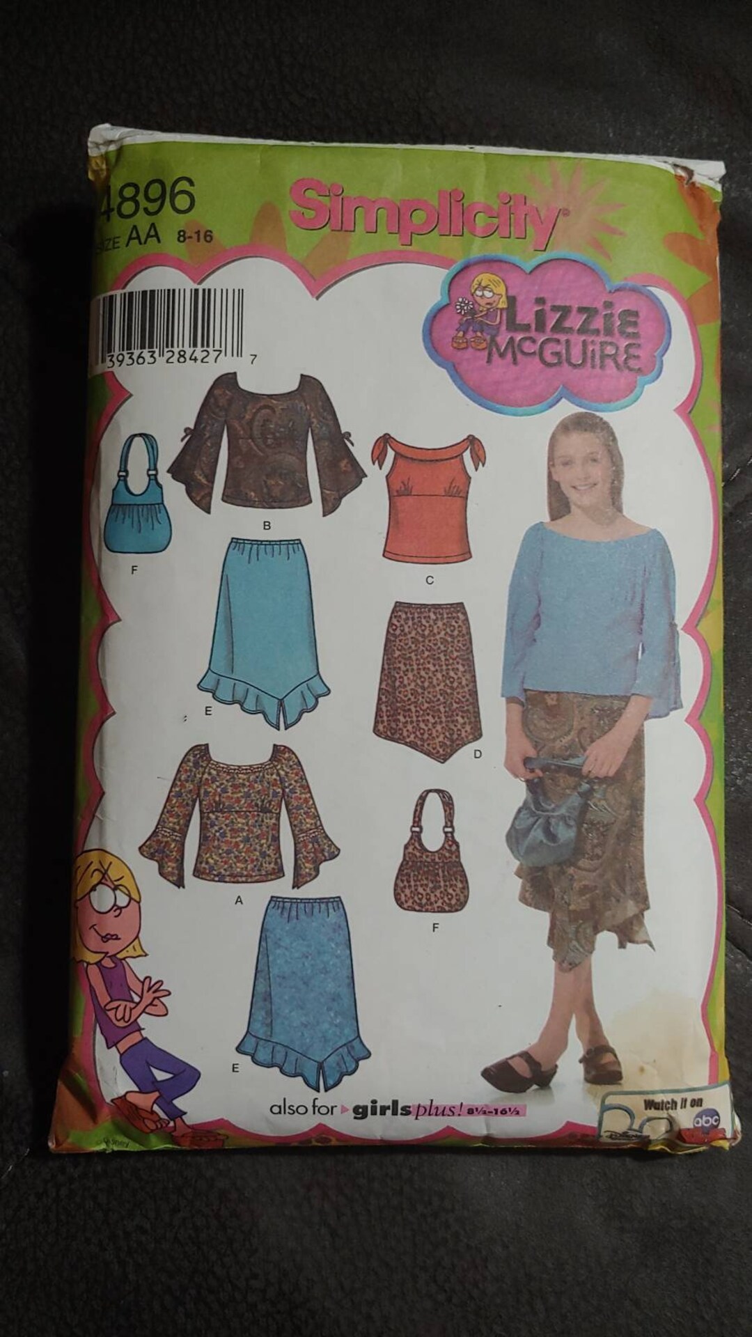 Simplicity SUEDE Says Pattern 1816 Girls Pull On Skirts...