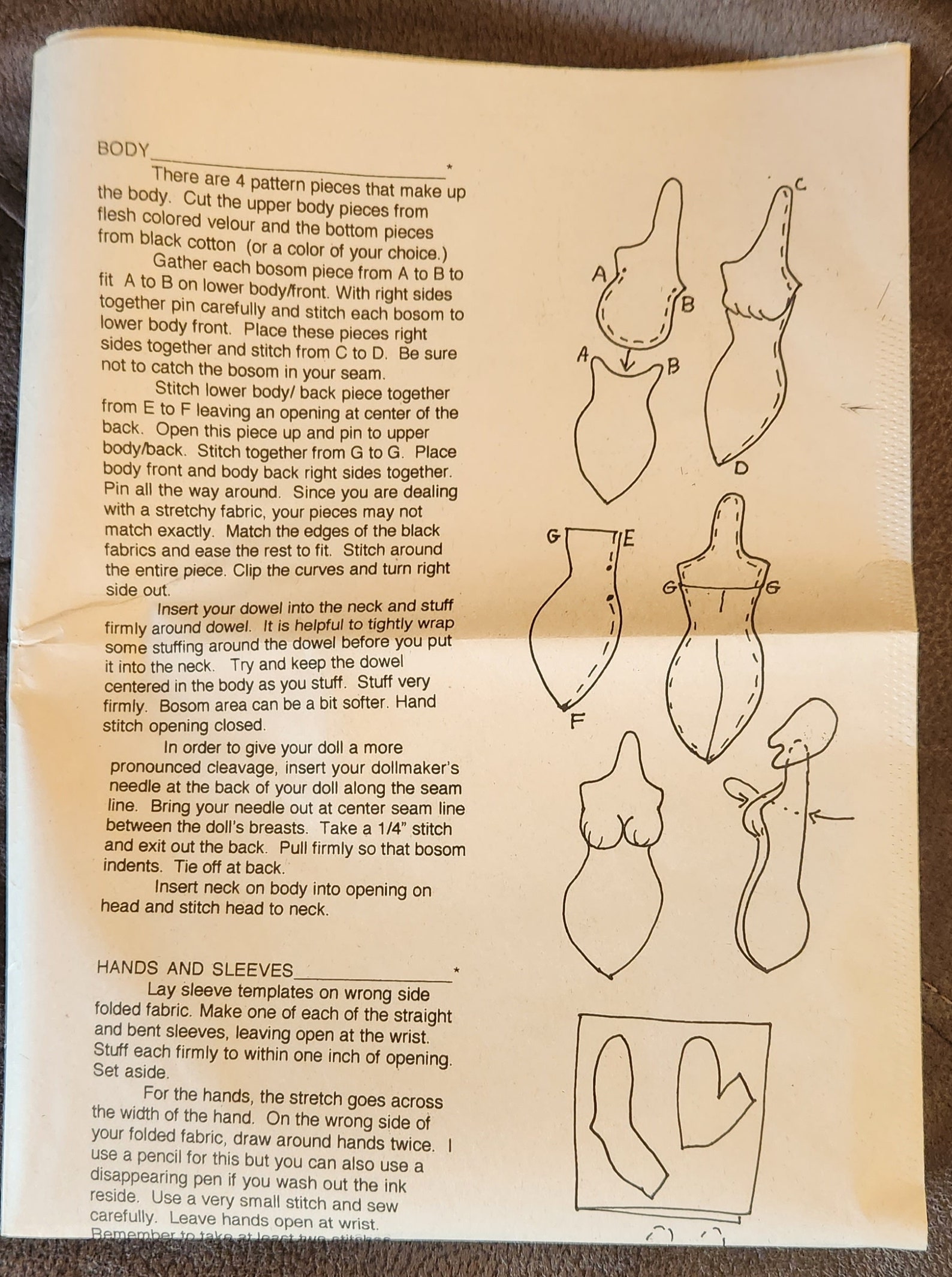 Vintage 1998 (FF) Magic Threads the Diva Pattern for a 25" Doll. UNCUT ...