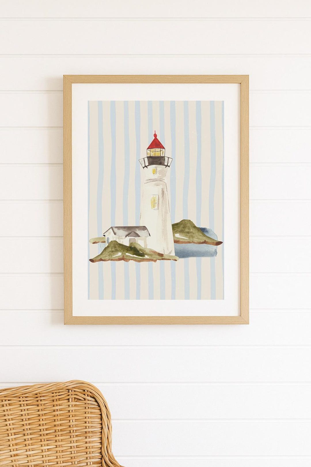 Lighthouse Watercolor Digital Print – Coastal Wall Art, Nautical Decor ...