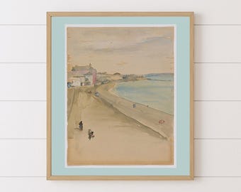 Vintage Watercolor Coastal Print | Digital Download | Wall Art