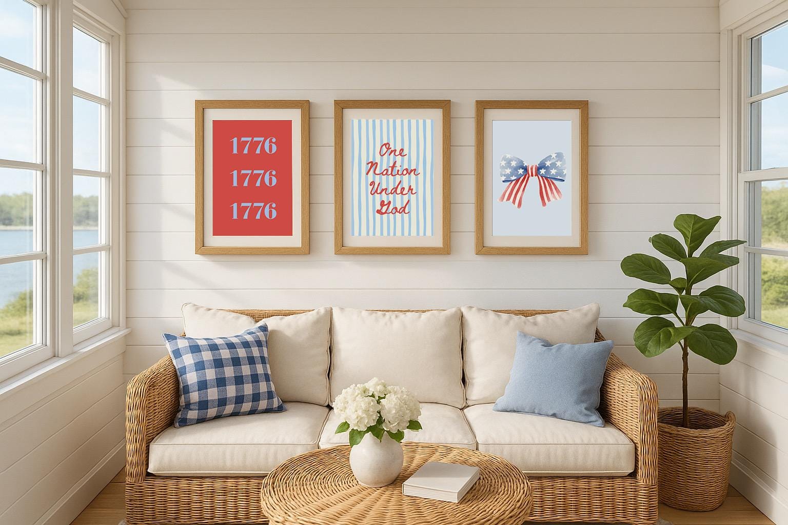 Patriotic Digital Wall Art Bundle – Set of 6 Americana Prints | Instant ...