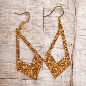 Orecchini in carta glitterata fine accessori moda serali