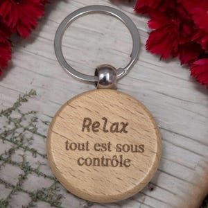 personalized engraved wooden key ring gift