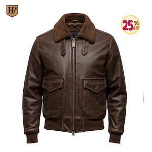 1980s Leather Bomber Jacket Free Shipping - The Vintage Twin