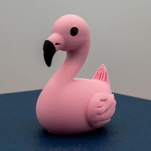 Pink Flamingo Duck Figurine: 3D Printed Desk Decor, Quirky Gift, Jeep Ducking Gift