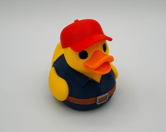 Plumber Duck Figurine: Trades Dashboard Ducking Gift, 3D Printed Garage or Desk Decor