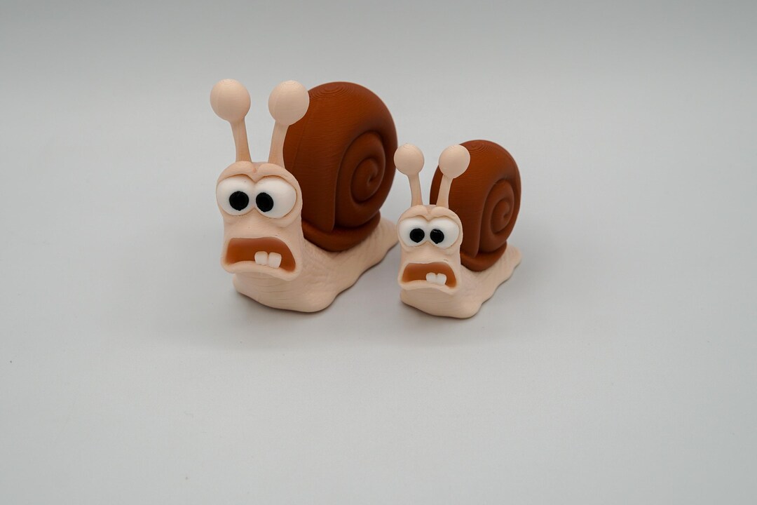 Anxious Archie the Snail Character Figurine: Cartoon-like 3D Printed ...