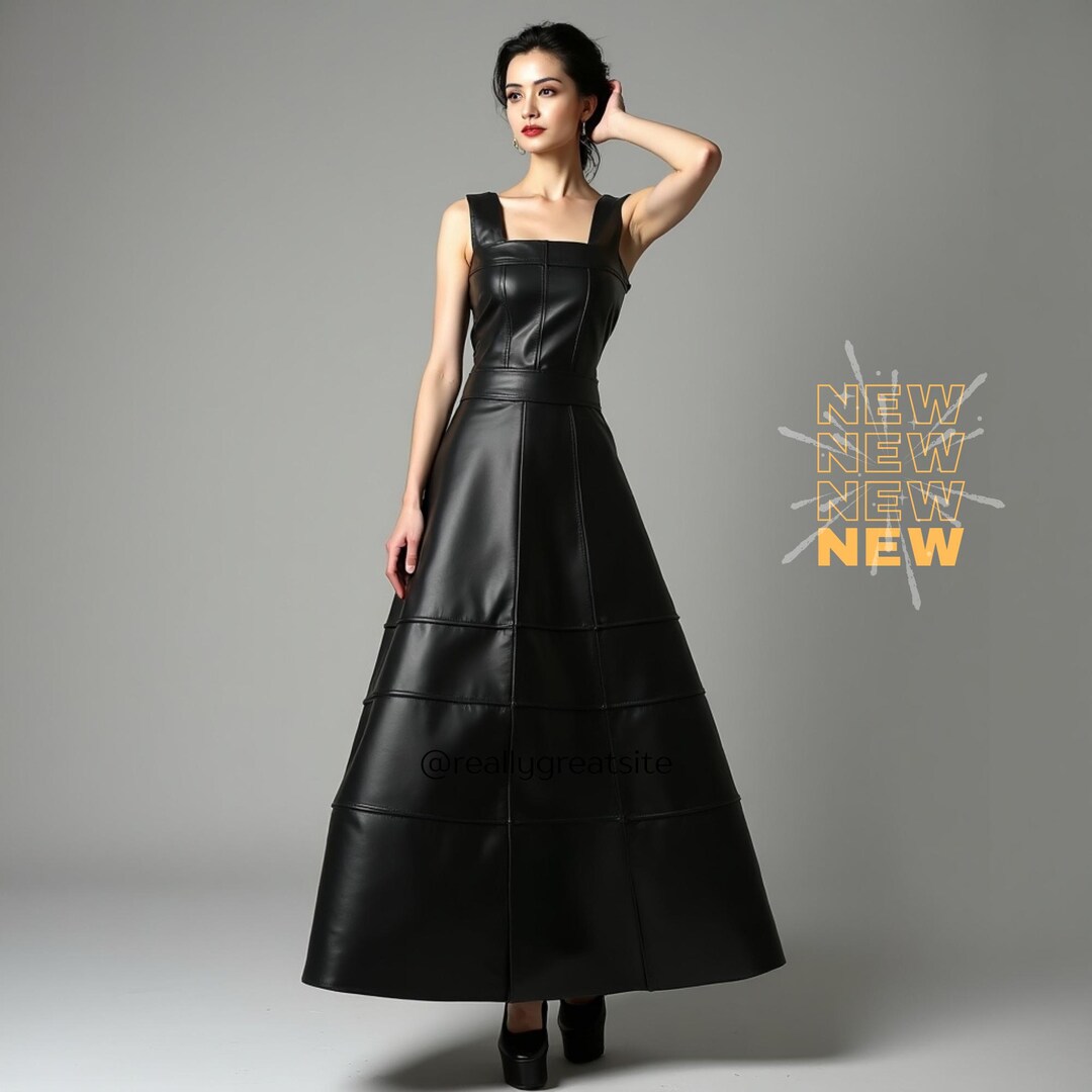 chinese dress ladies Annora Faux Leather Maxi Dress