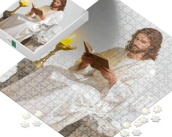 Jesus Puzzle Artwork Christian Wall Art Pastor Gift Church Community Activity Family Game Religious Jigsaw Premium Glitter Pearl Finish Hand