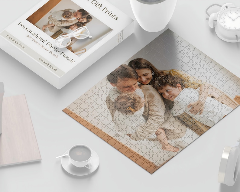 Multi sizes Puzzle Personalized Photo Memory Custom Picture Printing Family Keepsake Gift Recycled Cardboard Material Pearl Shine Finish Valentine Day Present Anniversary Gift Option Birthday Surprise Idea Special Occasion Memento Unique