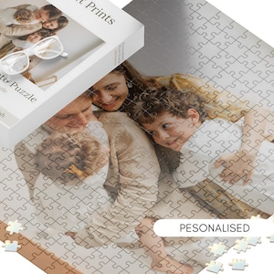 Custom Photo Puzzle Personalized Photo Jigsaw Memory Gift Box Custom Picture Printing Recycled Cardboard Pearl Shine Finish Valentine Anniversary Present Romantic Surprise Special Occasion Gift Unique Keepsake Idea Family Memory