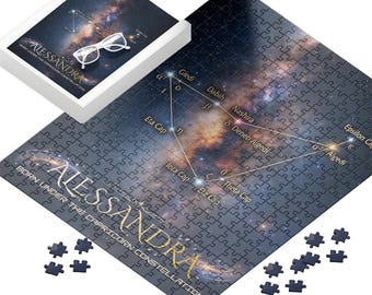 Personalised Zodiac Puzzle Constellation Map Star Chart Birthday Gift Astrology Enthusiast Custom Name Celestial Decoration Wall Art