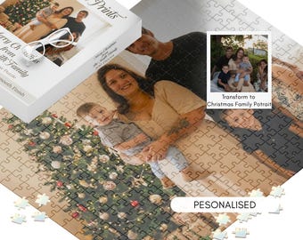 Custom Photo Puzzle Christmas Rush Handmade Gift Wrapping Free Family Portrait Transformation Manipulation Personalised Festive Holiday