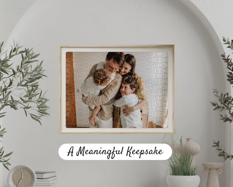Personalised Photo Puzzle Custom Photo Jigsaw Memory Gift Box Custom Picture Printing Recycled Cardboard Pearl Shine Finish Valentine Anniversary Present Romantic Surprise Special Occasion Gift Unique Keepsake Idea Family Memory