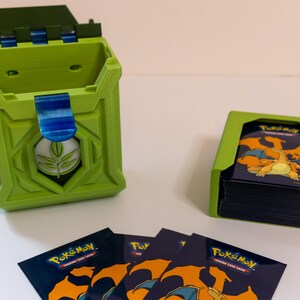 3D Printed TCG Deck Box: Grass Type Design, Top Loader Storage