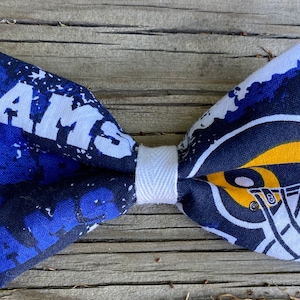 Rams Hair Bow Clip/Hair Accessories/Football Bow/ Alligator Hair Clip