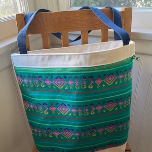 Mexican Bags/Beach Bag/Tote Bag/Mexican Bags and Totes/Reusable Bag/Tote Bags/Green Stripes