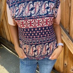 Blouse Paisley Short Sleeves