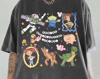 Vintage Toy Story You've Friend In Me Woody Buzz Jessie Bullseye Toy Story 5 Characters Tee, Pixar Pier Matching