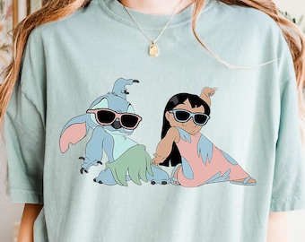 Maglietta divertente Lilo e Stitch che ballano alle Hawaii Aloha, maglietta Experiment 626, maglietta Disney per bambini