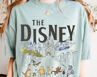 Comfort Colors Winnie The Pooh and Friends Crossing the Road Shirt, Retro Pooh Bear Tee, Disney Trip