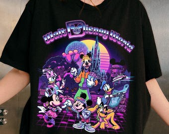 Retro 80s Disneyworld Comfort Colors Shirt, Vintage Mickey and Friends Tee, Disney 2026 Trip, Magic Kingdom