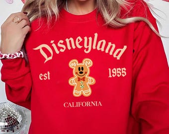 Disneyland Christmas Sweatshirt: Mickey Gingerbread Outfit