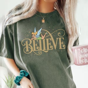 Tinkerbell Believe Shirt, Kid Youth Toddler Shirt, Disney Peter Pan Shirt, Womens Disney Shirt, Disney Fairy Shirt, Believe Tinkerbell Shirt