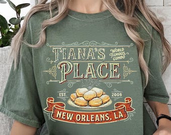 Retro Princess and The Frog Tiana's Place World Famous Gumbo Shirt, New Orleans Princess Tiana, Magic Kingdom Shirt