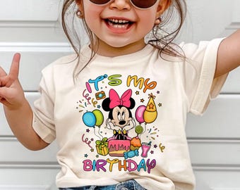 It's My Birthday Minnie Mouse Shirt, Minnie Girl Birthday Tee, Disney Birthday Shirt, My First Disney Trip, Baby Toddler Youth Birthday