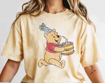 Retro Pooh Birthday Shirt, Birthday Pooh Gift Shirt, Birthday Party Shirt, Disney Birthday Shirt, Baby Pooh Shirt, Classic Pooh Shirt