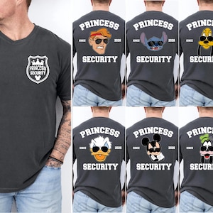 Disney Charaktere Prinzessin Sicherheits-Shirt, Vatertags-T-Shirt, Freundgeschenk, Vati und Tochter besonders anfertigen