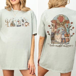Tale As Old As Time Shirt, Retro Beauty and the Beast Shirt, Enchanted Rose Shirt, Princess Disney, Princess Reading Book, Disney Parks