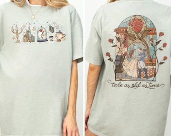 Tale As Old As Time Shirt, Retro Beauty and the Beast Shirt, Enchanted Rose Shirt, Princess Disney, Princess Reading Book, Disney Parks