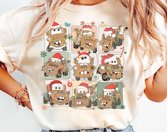 Disney Tow Mater Cars Christmas Shirt, Pixar Christmas Shirt, Tow Mater Sweatshirt, Disney Family Trip Shirt, Disneyland Vacation Tee