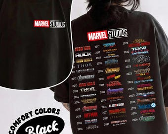 Comfort Colors Marvel Studios T-shirt, Avengers Shirt, MCU Fan Gifts, Marvel Matching Shirt, Marvel Characters Tee, Superhero Campus