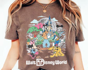 Walt Disney World Shirt, Vintage Disneyworld Tee, Mickey and Friends Top, Magic Kingdom Epcot 1982 Comfort Colors Tee, Disney Vacation Trip