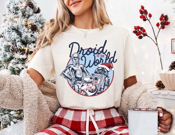 Retro Santa Droid Christmas Shirt: Funny Star Wars Tee