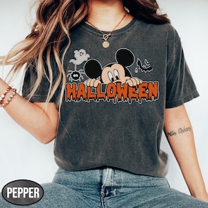 Disney Mickey Halloween Comfort Color Shirt, Retro Halloween Party Disney Trip Shirt, Mickey Halloween Shirt, Vintage Disney Shirt