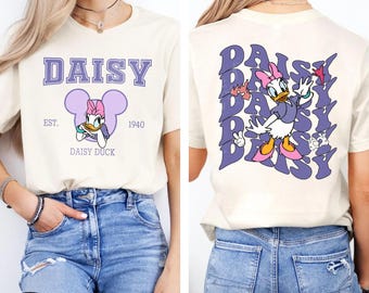 Daisy Duck Est 1940 Two-Sided Shirt, Disney Characters Shirt, Daisy Duck Shirt, Minnie Shirt, Disney Ears Shirt, Disneyland Vacation Shirt
