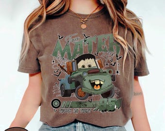 Retro Tow Mater Disney Cars Halloween Shirts, Towing and Salvage Shirt, Disney Halloween Trip, Halloween Gift, Disney Halloween Party