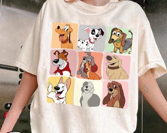 Maglietta con simpatici cani Disney, felpa per amanti della Disney, maglietta Disneyland, maglietta da donna Disney, Pluto, Nana Dog, Dug, maglietta Disney Trip, amanti dei cani