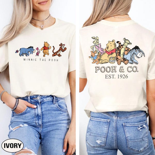 Retro Winnie de Pooh T-shirt uit 1926: Disneyland Pooh & Friends