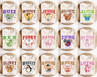 Retro Toy Story Comfort Colors Shirt, Pixar Pier Land Matching Family Disney Shirts, Disney Group Shirts, Toy Story Birthday Tees, WDW Shirt